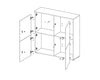 Halmar Armadio con 2 ante Livius KM-100 Bianco