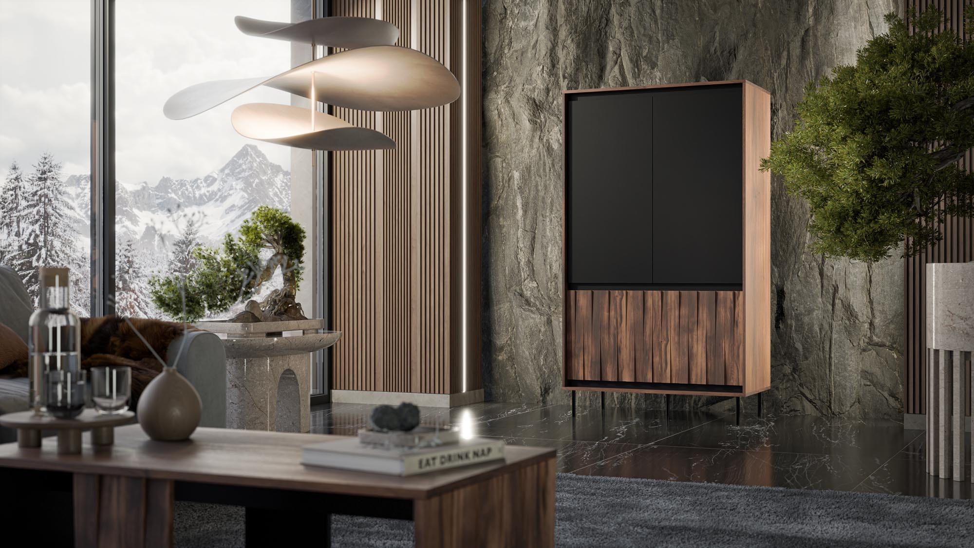 Halmar Armadio con 4 ante Swing Noce
