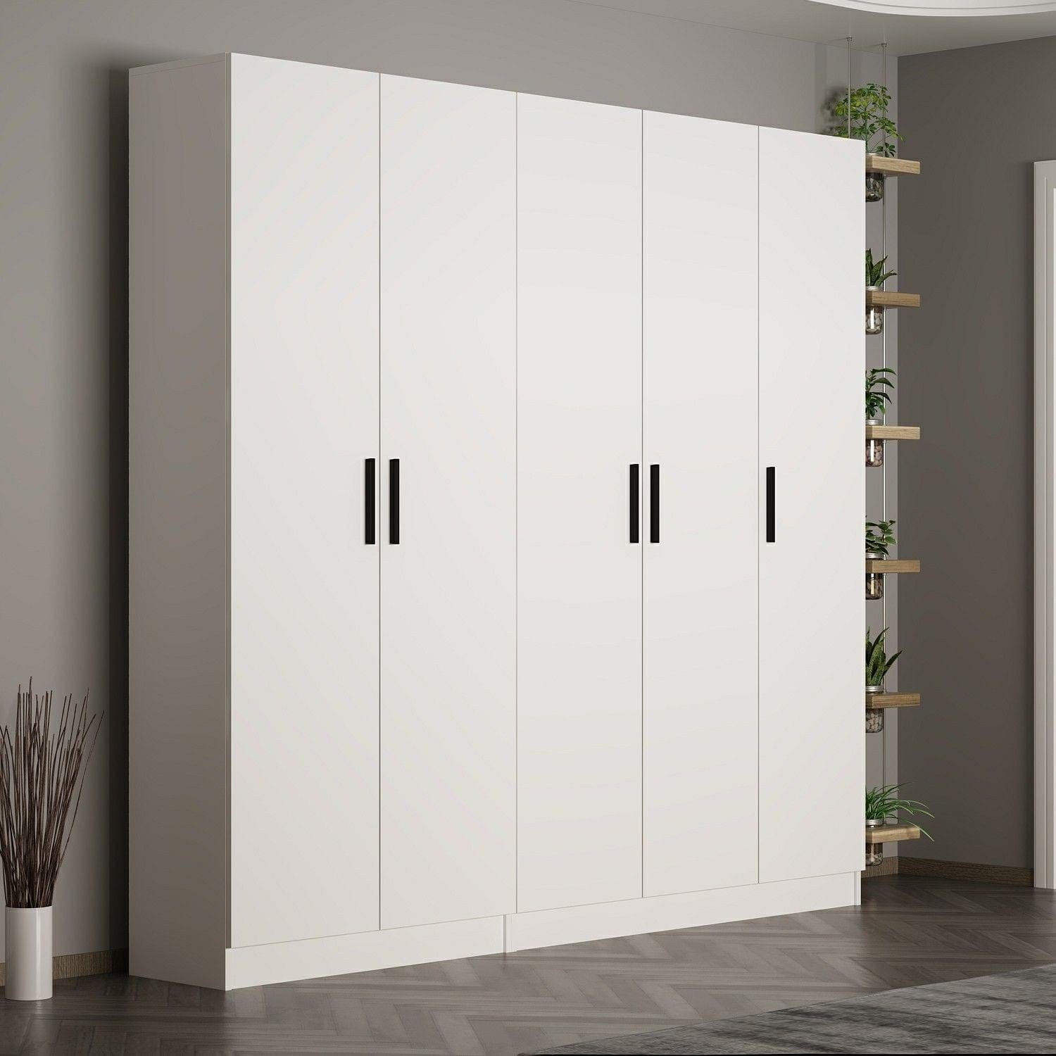 Armadio con 5 ante Noah 8201 Bianco