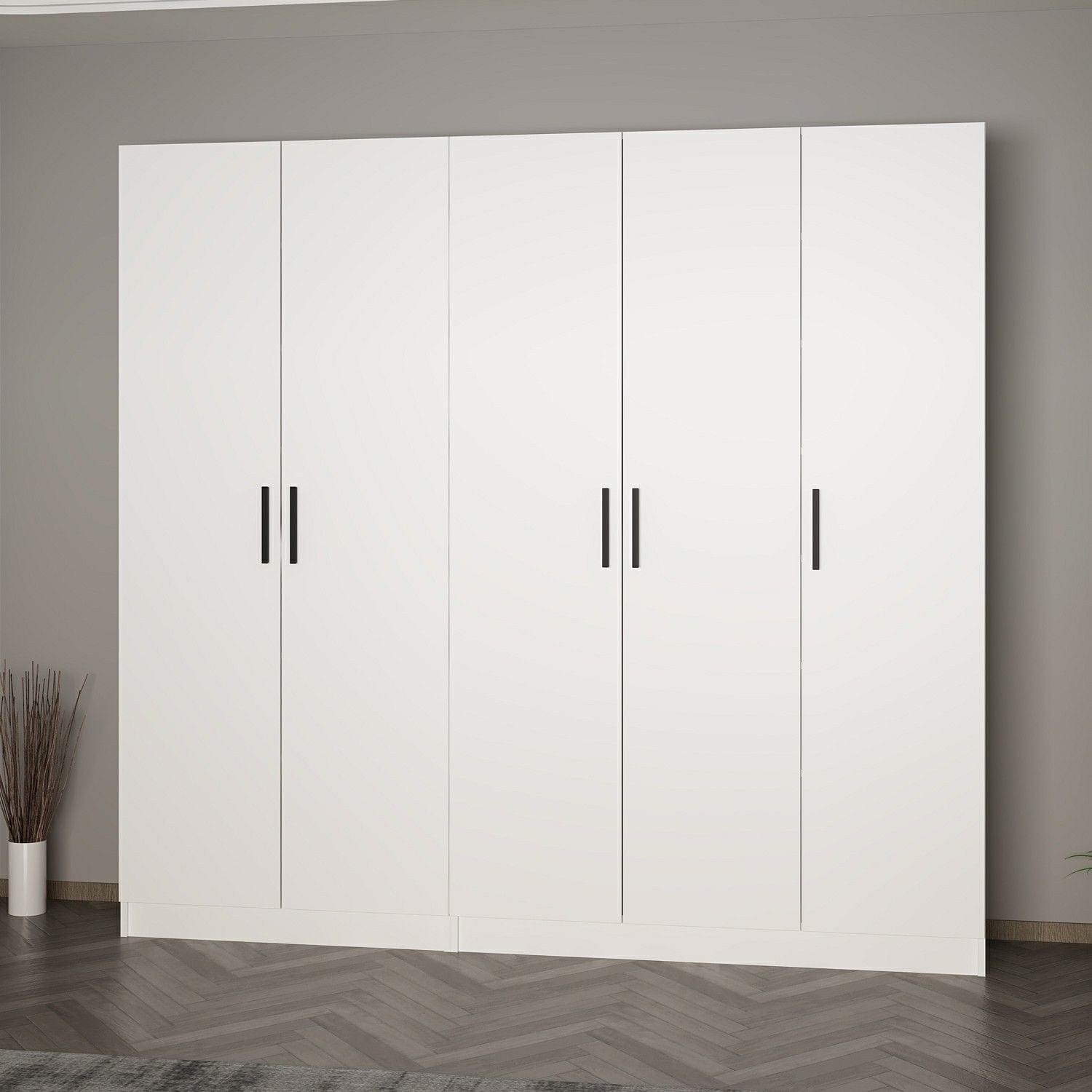 Armadio con 5 ante Noah 8201 Bianco (2)