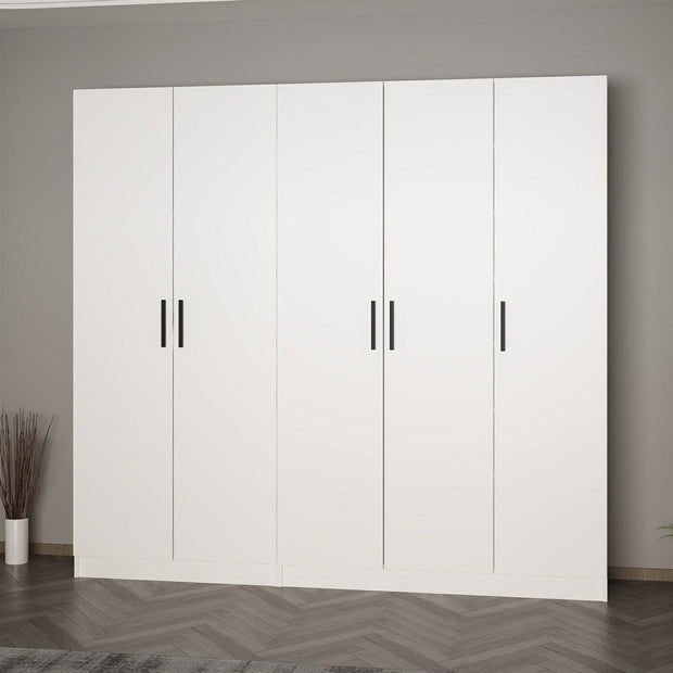 Armadio con 5 ante Noah 8201 Bianco (2)
