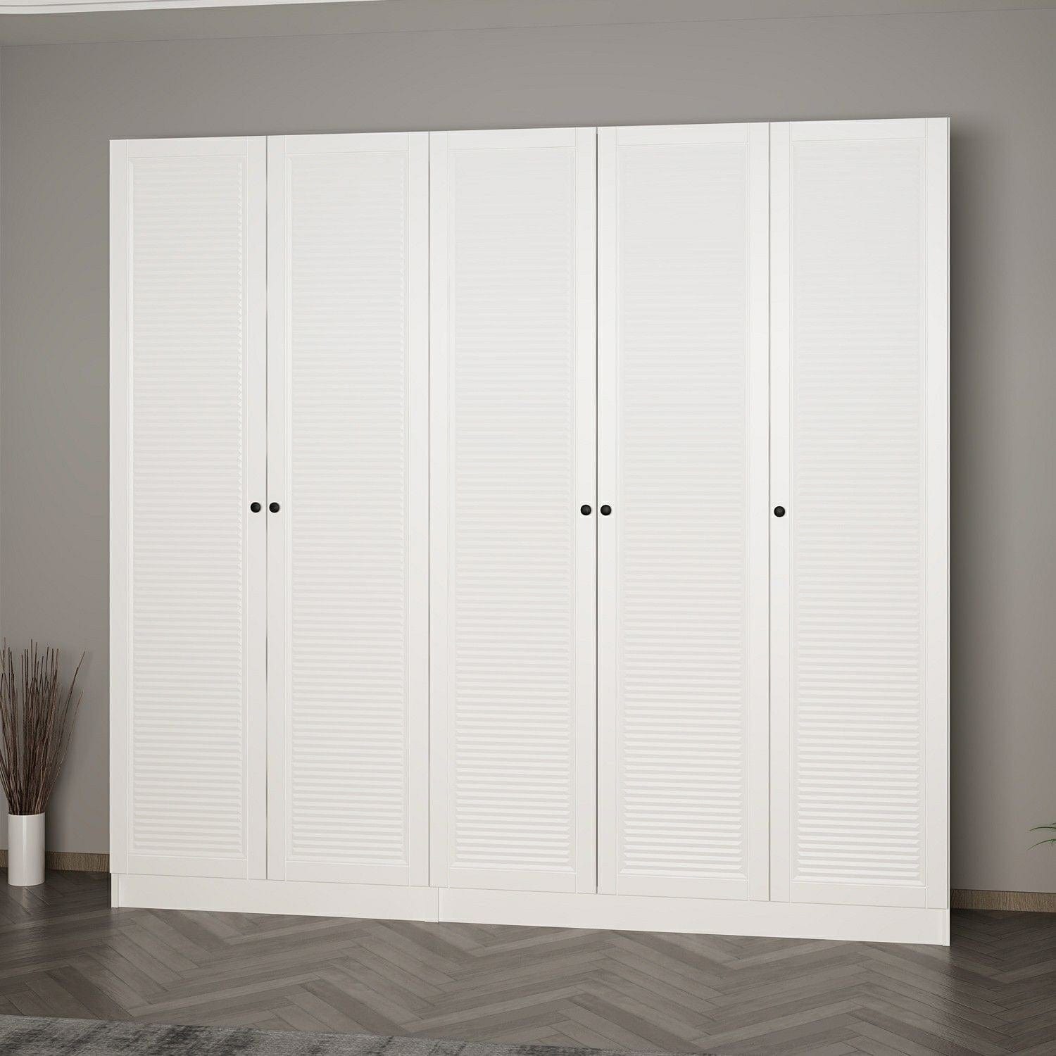 Armadio con 5 ante Noah 8460 Bianco (2)
