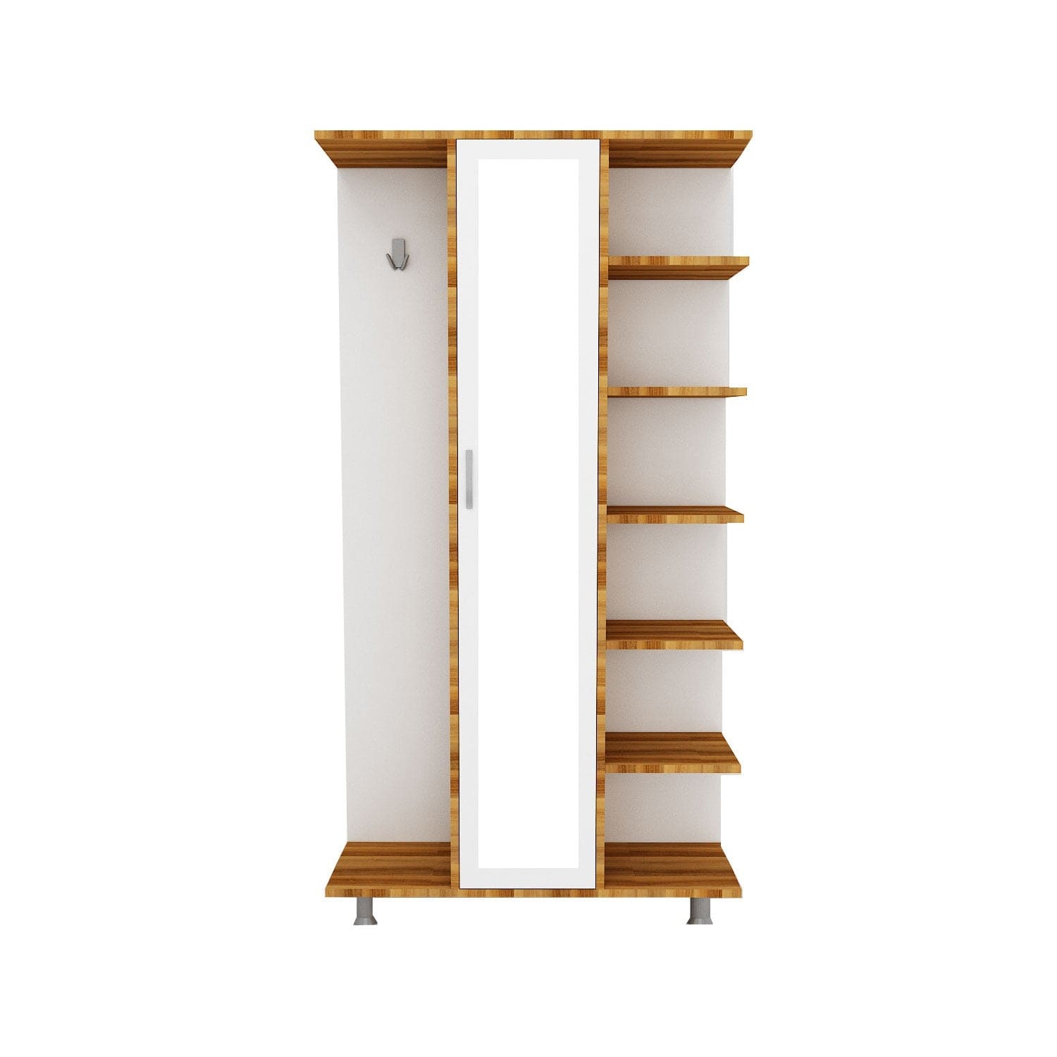 Armadio da ingresso con 1 anta e specchio Ceviz L1306 Quercia (3)