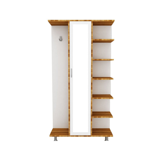 Armadio da ingresso con 1 anta e specchio Ceviz L1306 Quercia (3)