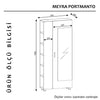 Armadio da ingresso con 1 anta e specchio Meyra Noce (5)