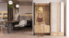 Armadio da ingresso con 1 anta e specchio ML17-A Pino (2)