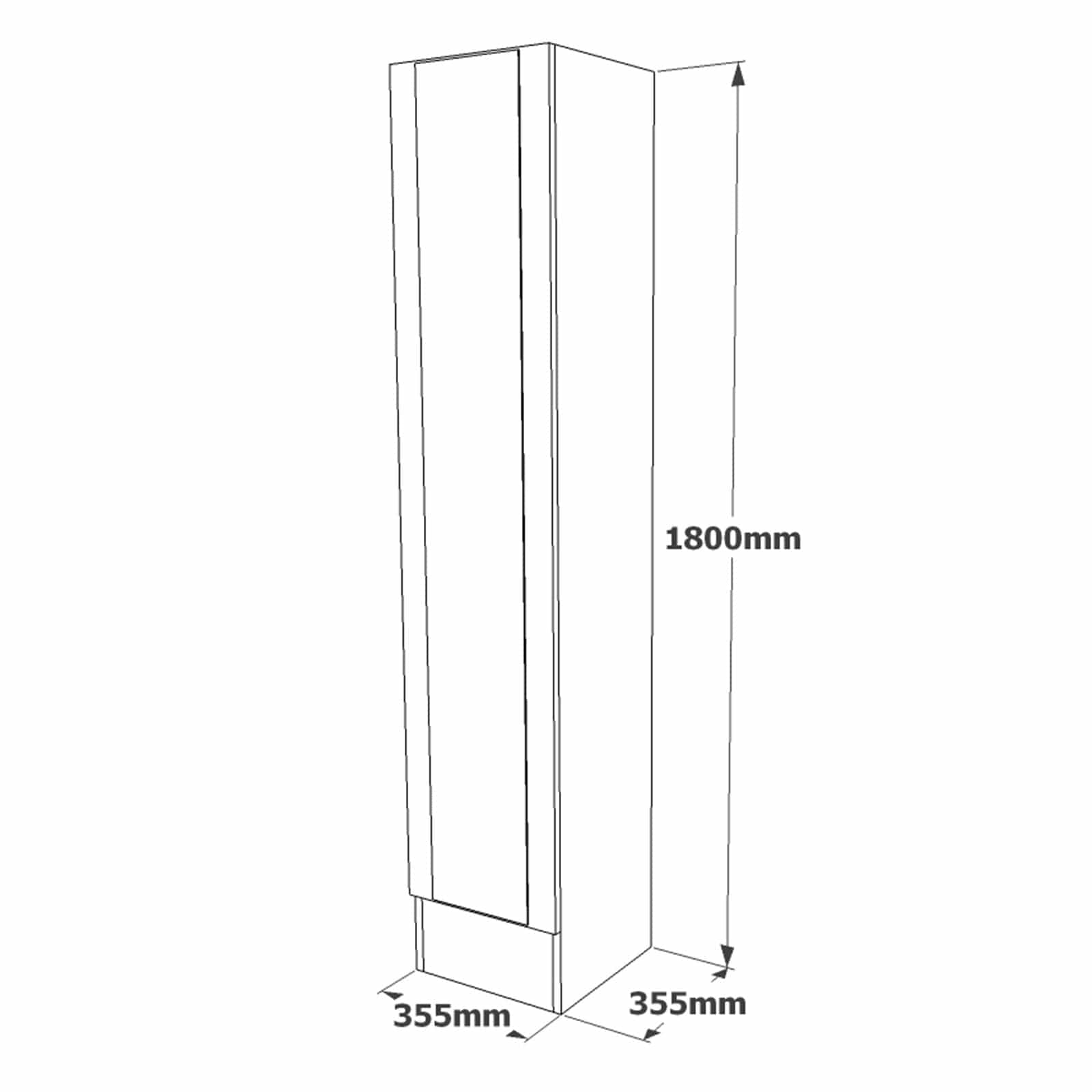 Armadio da ingresso con 1 anta e specchio ML17-A Pino (6)