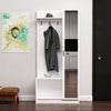 Armadio da ingresso con 1 anta e specchio Noah 3920 Bianco (1)
