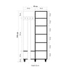 Armadio da ingresso con 1 anta Garmanto 90-521 Quercia (7)