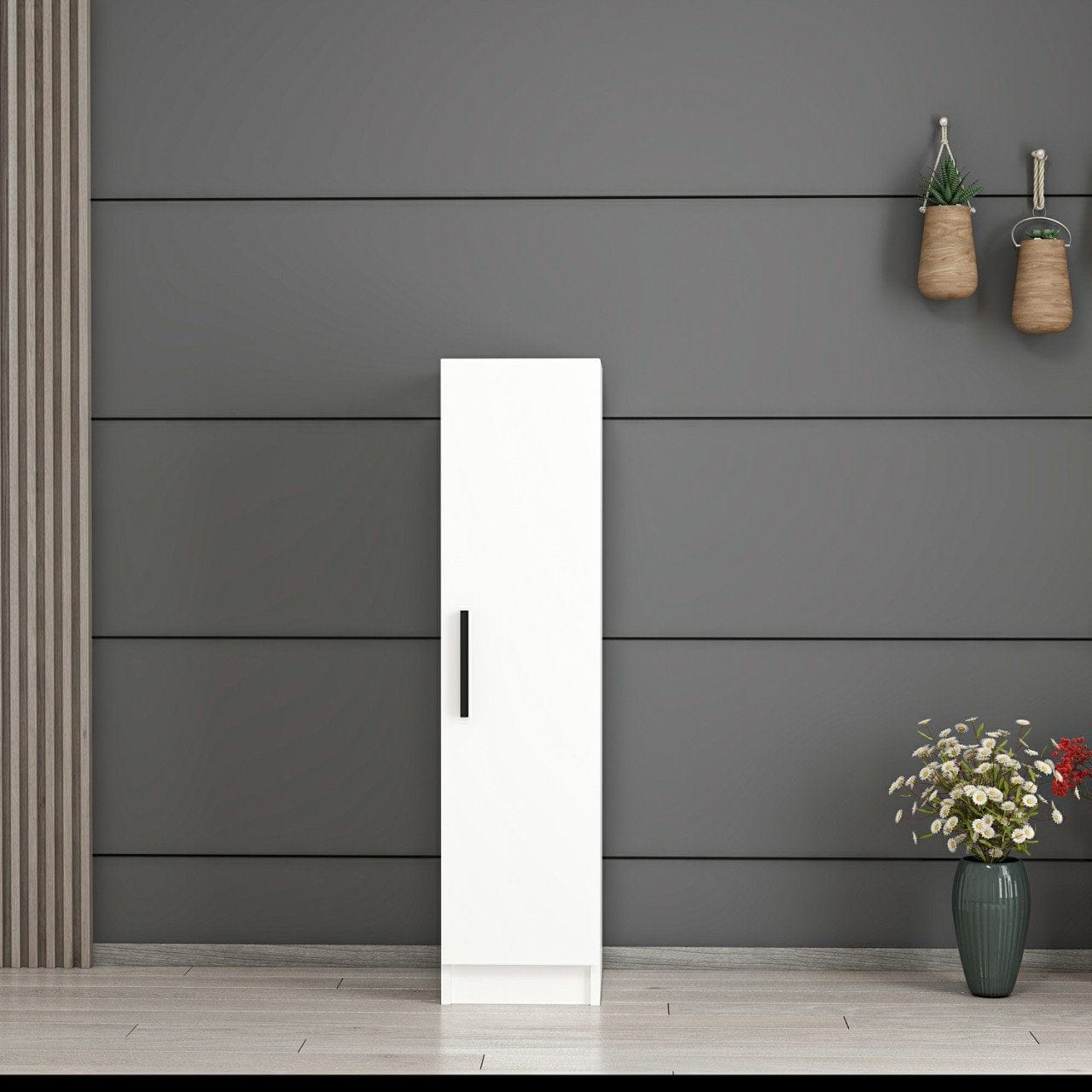 Armadio da ingresso con 1 anta Noah 7184 Bianco (1)
