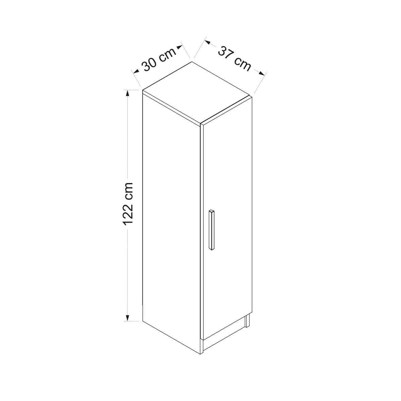 Armadio da ingresso con 1 anta Noah 7184 Bianco (7)
