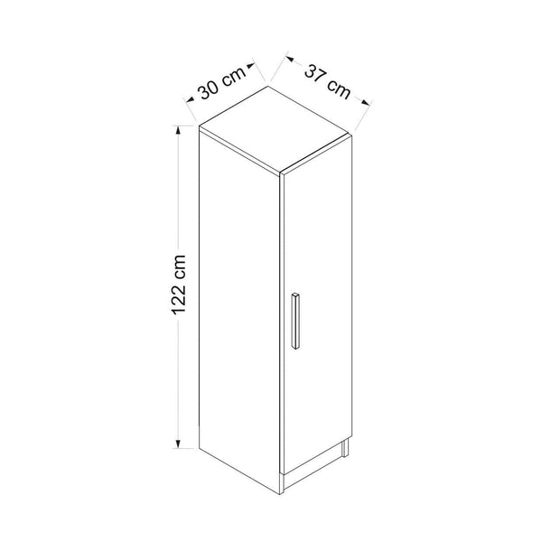 Armadio da ingresso con 1 anta Noah 7184 Bianco (7)