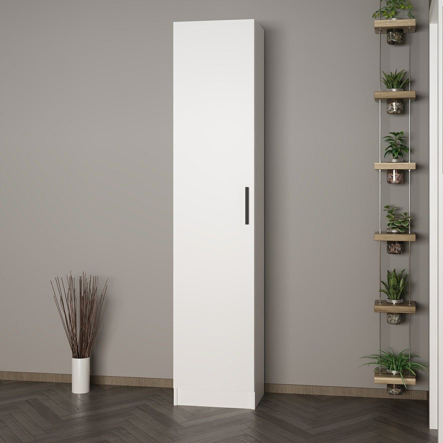 Armadio da ingresso con 1 anta Noah 7311 Bianco (2)