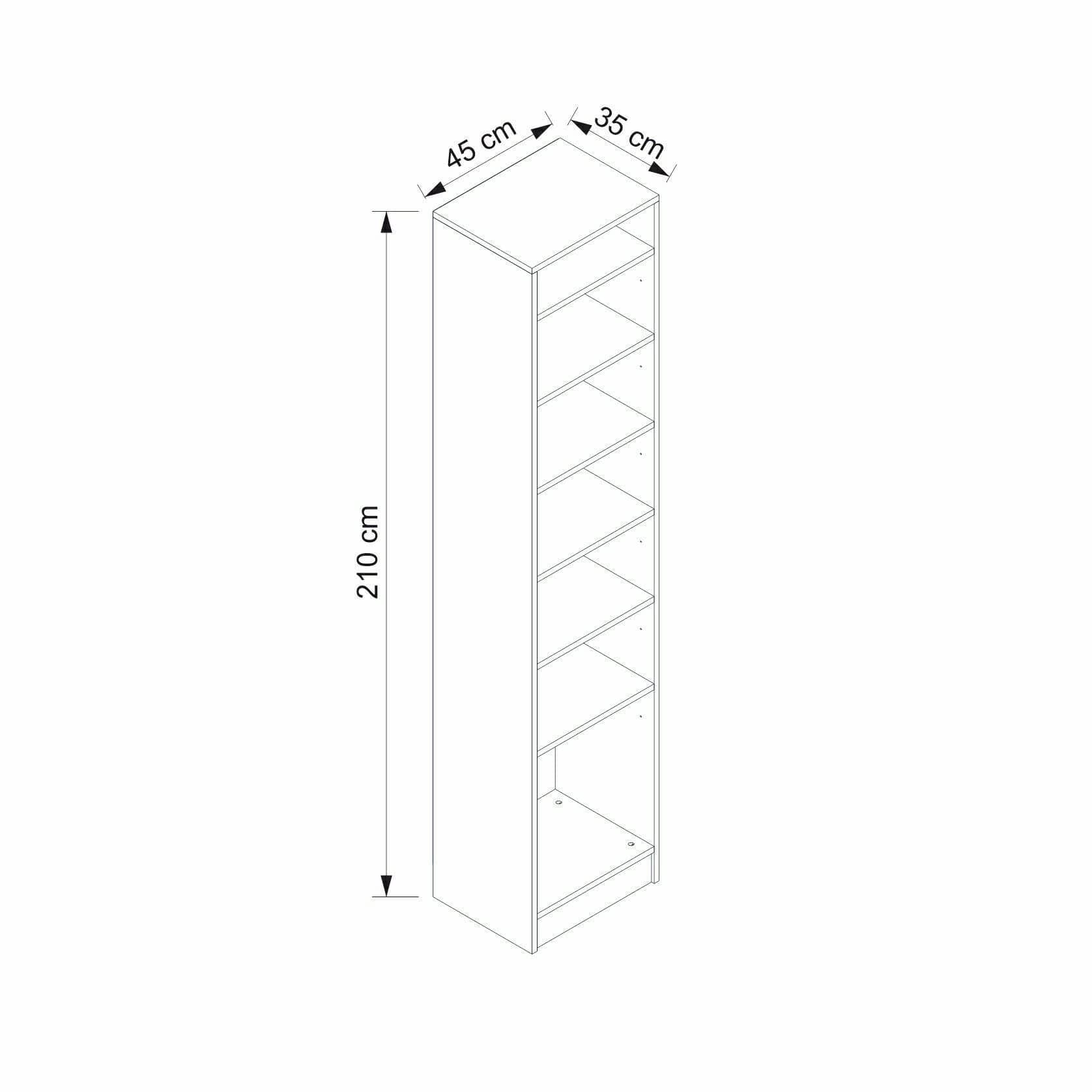 Armadio da ingresso con 1 anta Noah 7311 Bianco (7)