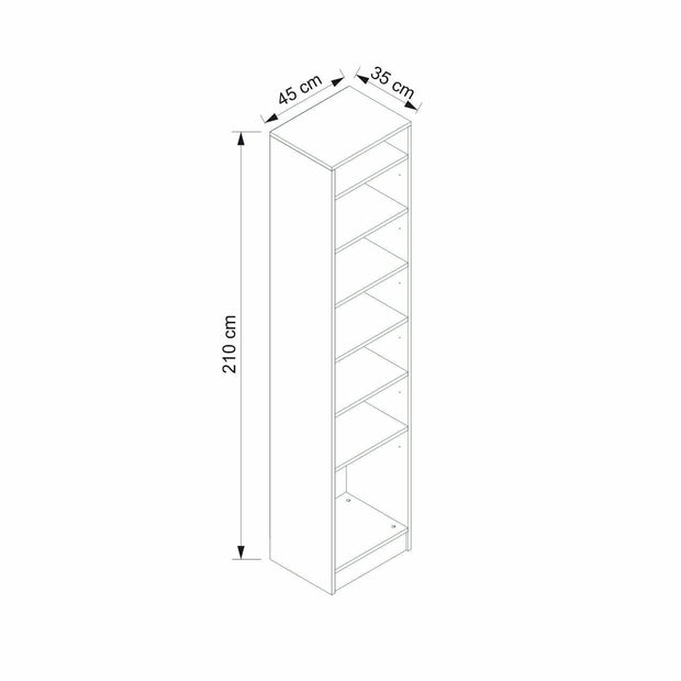 Armadio da ingresso con 1 anta Noah 7311 Bianco (7)