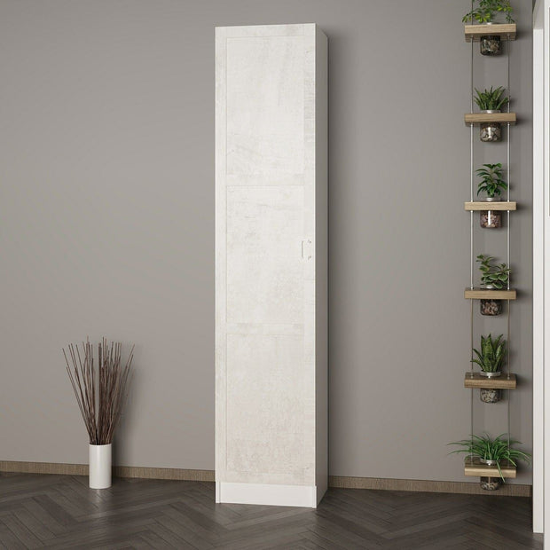 Armadio da ingresso con 1 anta Noah 8230 Bianco (2)