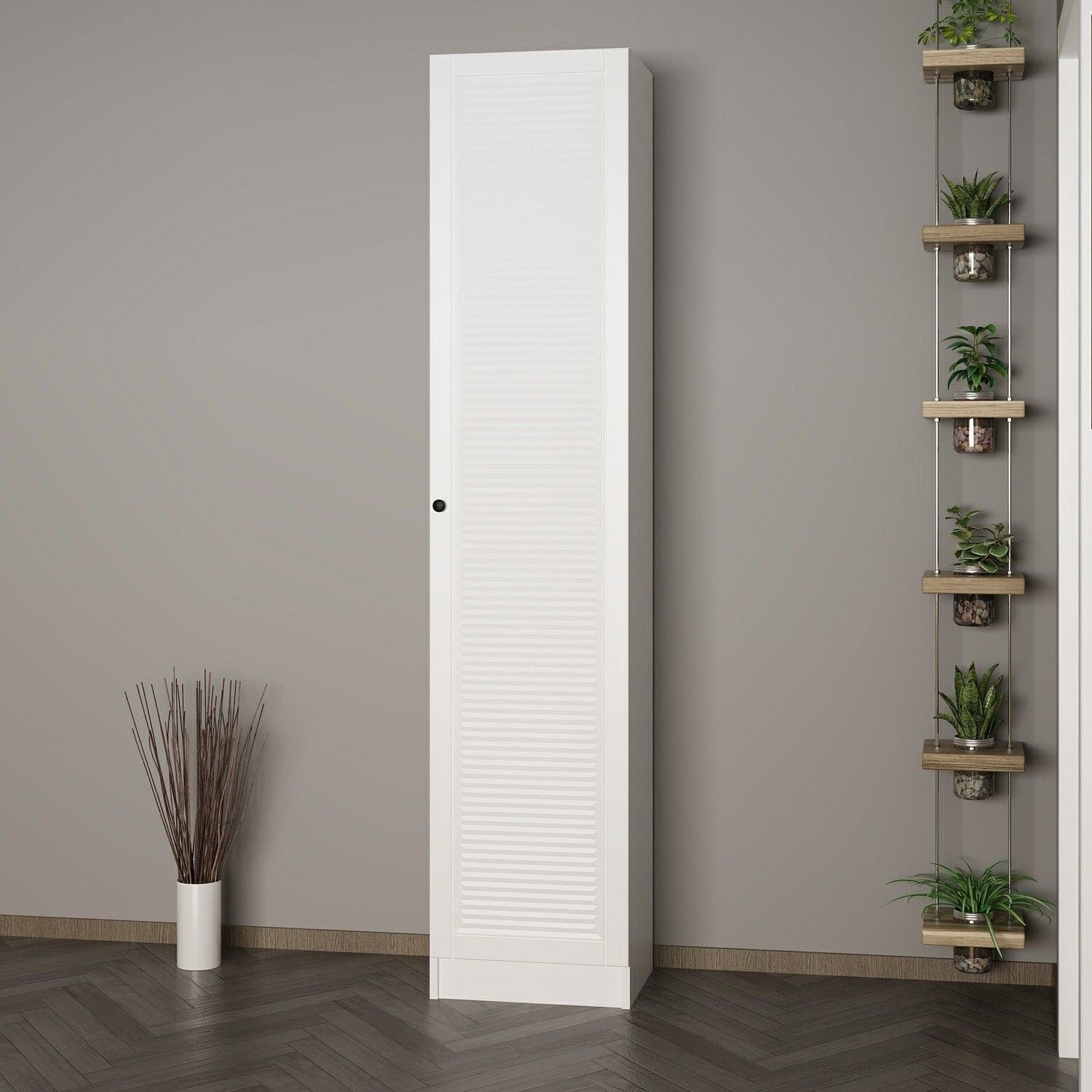 Armadio da ingresso con 1 anta Noah 8456 Bianco (2)