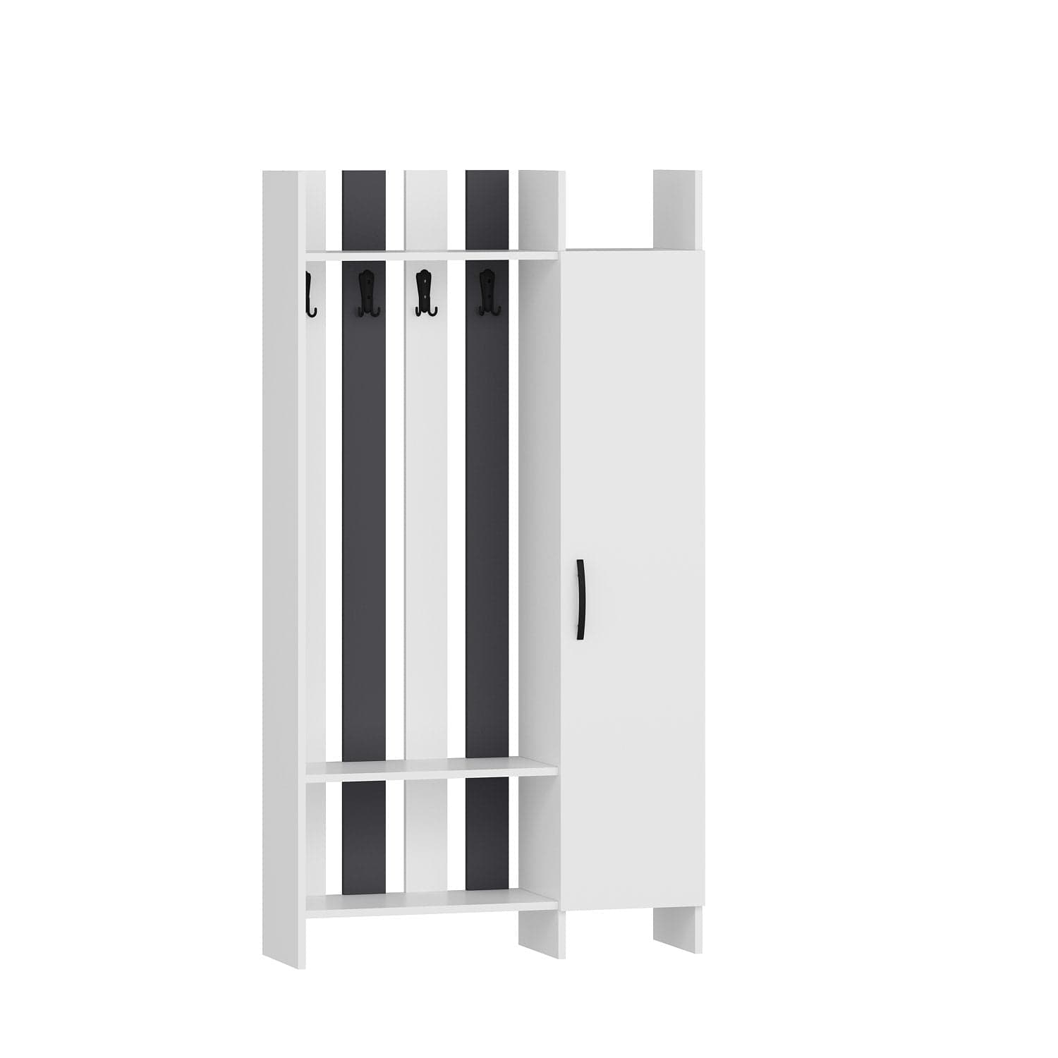 Armadio da ingresso con 1 anta Pro Bianco (2)