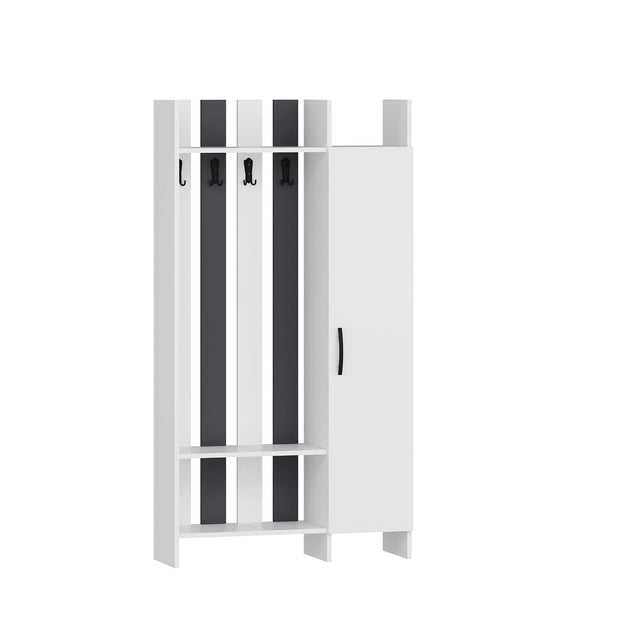 Armadio da ingresso con 1 anta Pro Bianco (2)