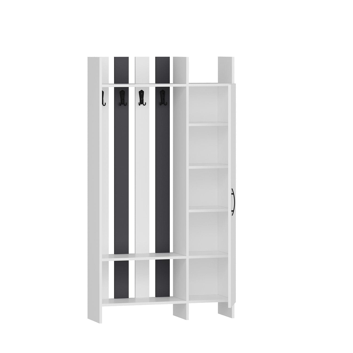 Armadio da ingresso con 1 anta Pro Bianco (3)
