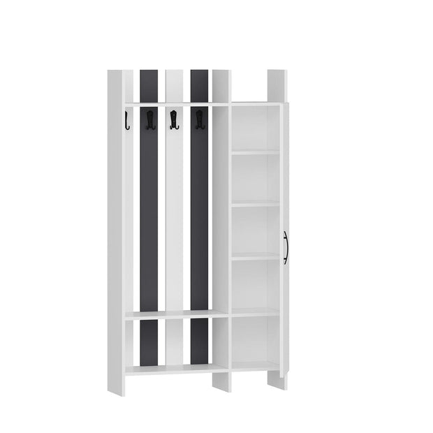 Armadio da ingresso con 1 anta Pro Bianco (3)