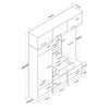 Armadio da ingresso con 12 ante e 1 cassetto EA108 2428 Bianco (11)
