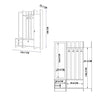 Armadio da ingresso con 2 ante e 2 cassetti Last Mirror Noce (5)