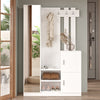 Armadio da ingresso con 2 ante e specchio DD7 W Bianco