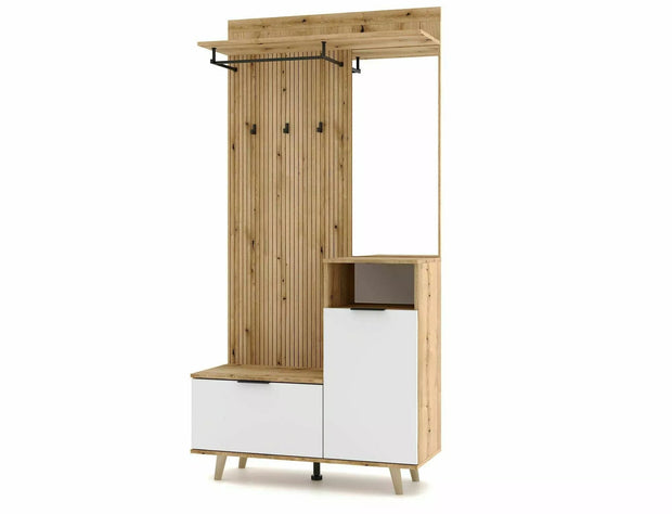 Signal Armadio da ingresso con 2 ante e specchio P-013 Quercia