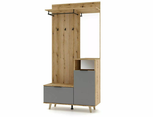Signal Armadio da ingresso con 2 ante e specchio P-013 Quercia