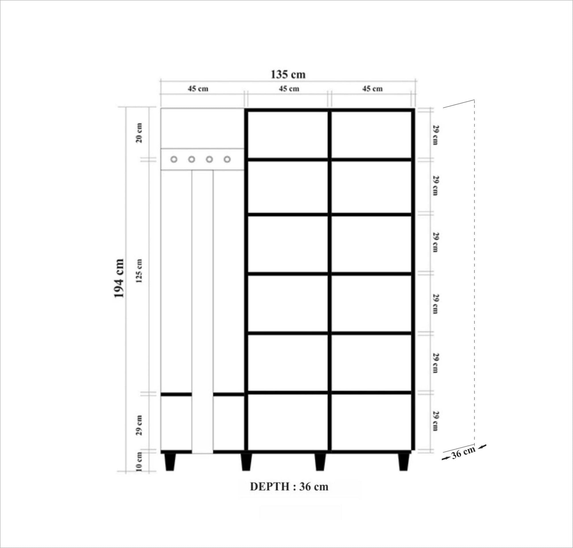 Armadio da ingresso con 2 ante Garmanto 135-522 Quercia (7)
