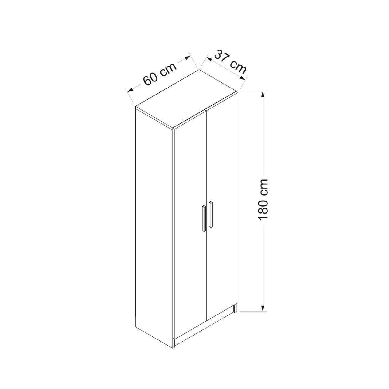 Armadio da ingresso con 2 ante Noah 7186 Bianco (7)