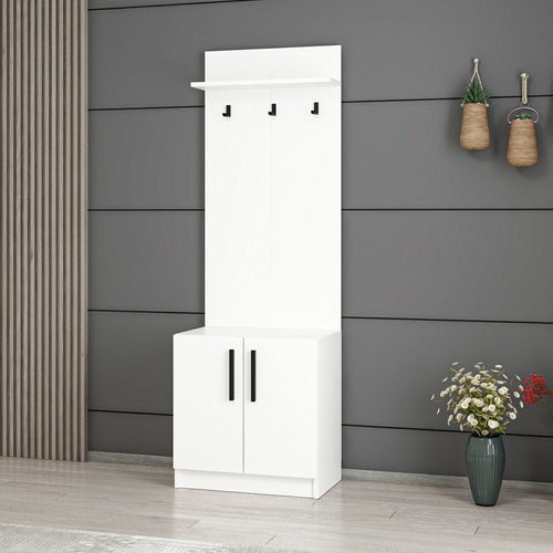 Armadio da ingresso con 2 ante Noah 7294 Bianco