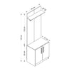 Armadio da ingresso con 2 ante Noah 7294 Bianco (7)