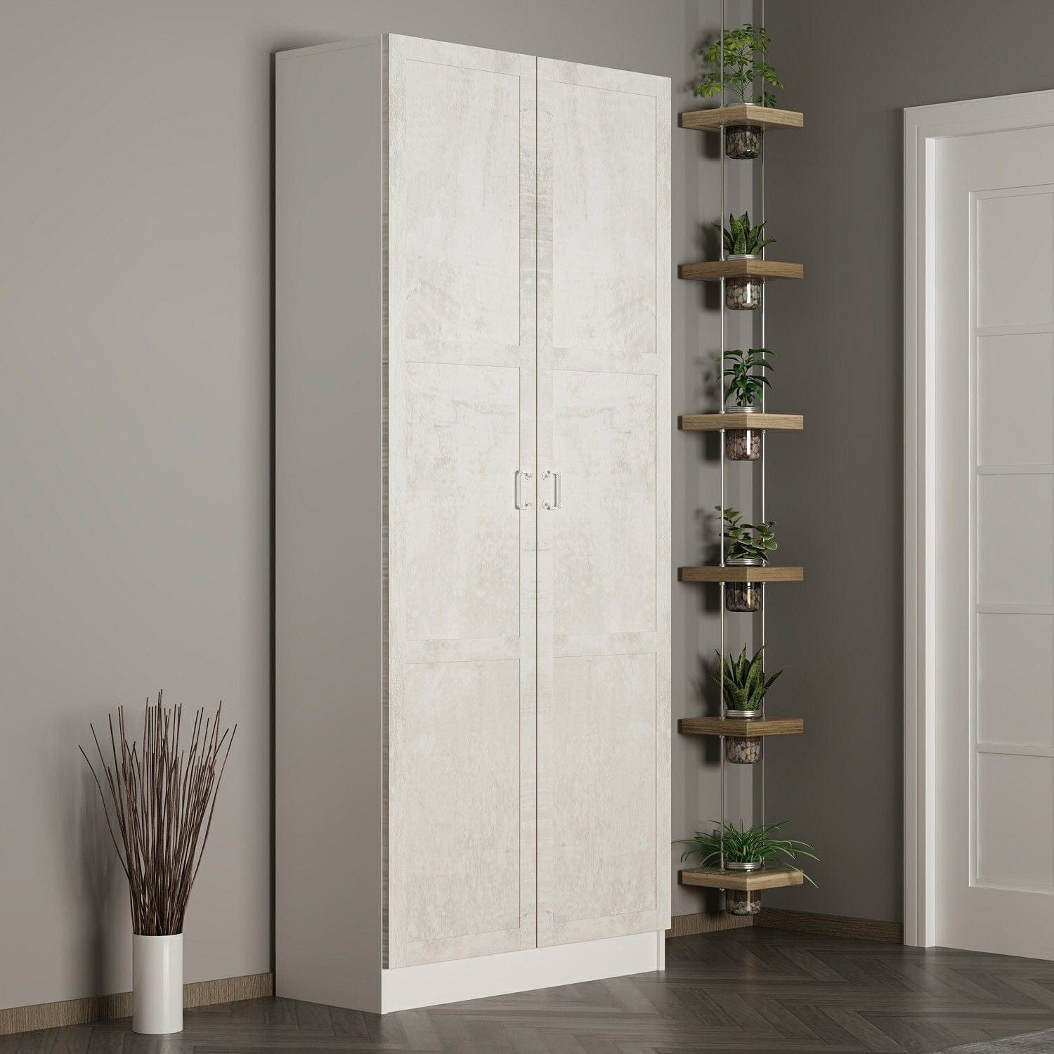 Armadio da ingresso con 2 ante Noah 8231 Bianco