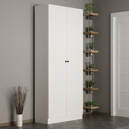 Armadio da ingresso con 2 ante Noah 8457 Bianco