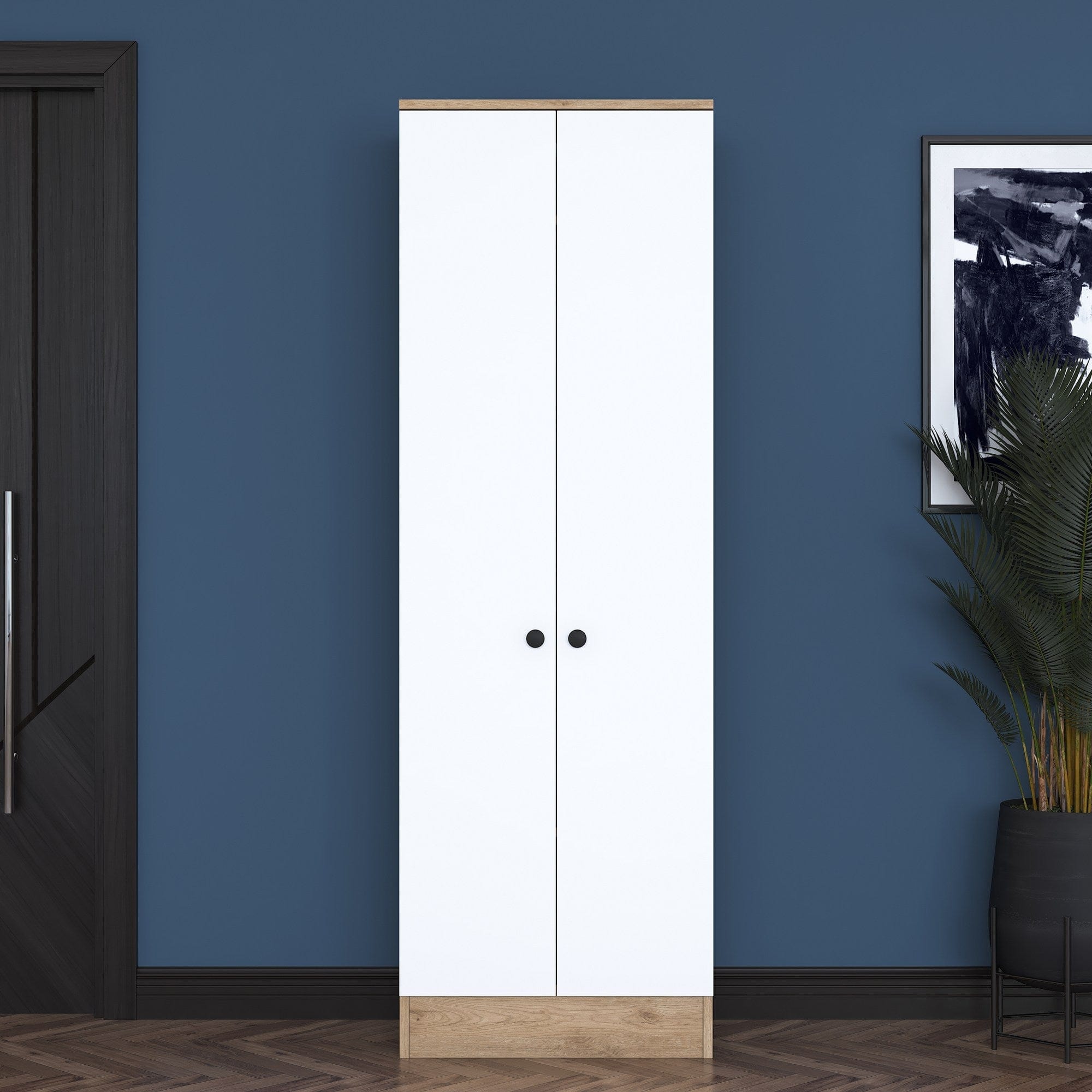 Armadio da ingresso con 2 ante P6 M14-2415 Bianco (2)