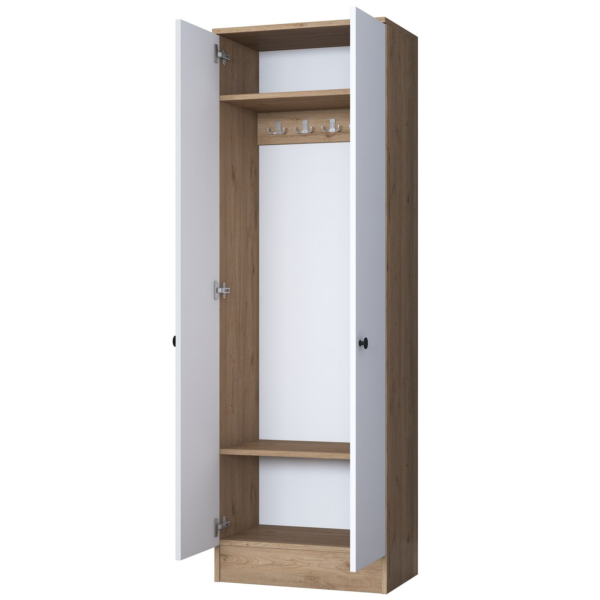 Armadio da ingresso con 2 ante P6 M14-2415 Bianco (6)