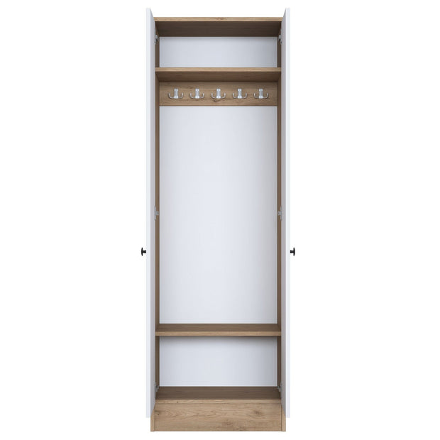 Armadio da ingresso con 2 ante P6 M14-2415 Bianco (7)