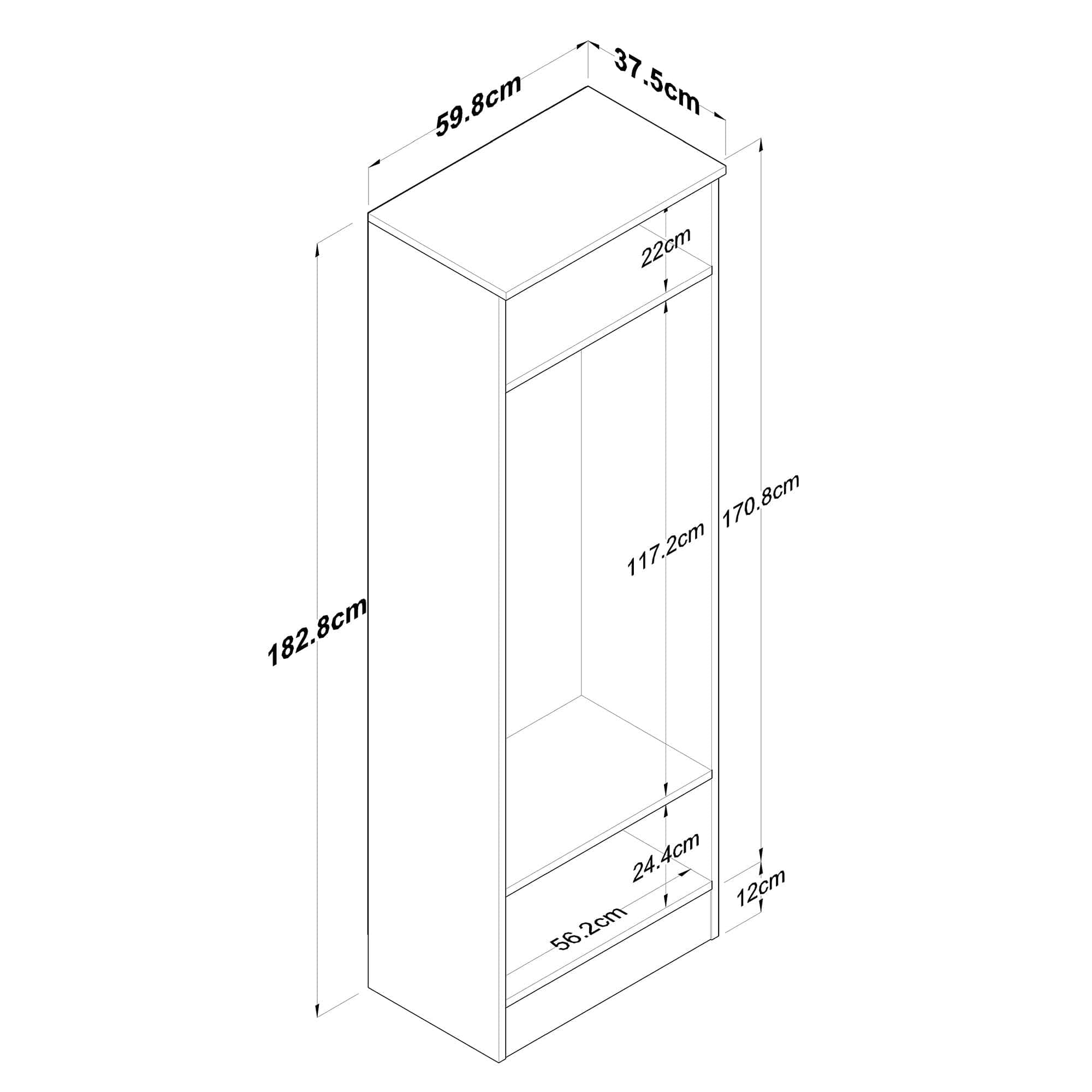 Armadio da ingresso con 2 ante P6 M14-2415 Bianco (8)