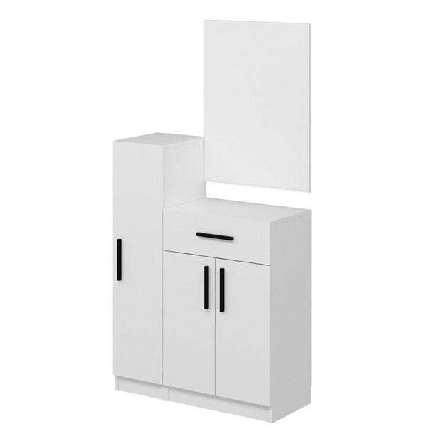 Armadio da ingresso con 3 ante e 1 cassetto Noah 7296 Bianco (4)