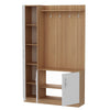 Asir Armadio da ingresso con 3 ante e specchio Naturel Bianco