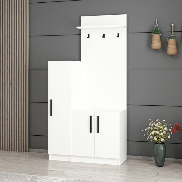 Armadio da ingresso con 3 ante Noah 7295 Bianco