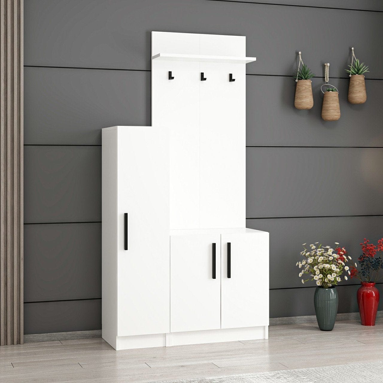 Armadio da ingresso con 3 ante Noah 7295 Bianco (2)