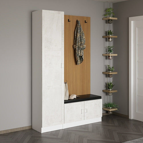 Armadio da ingresso con 3 ante Noah 8304 Bianco (1)