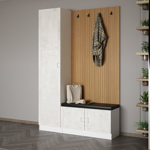 Armadio da ingresso con 3 ante Noah 8304 Bianco (2)