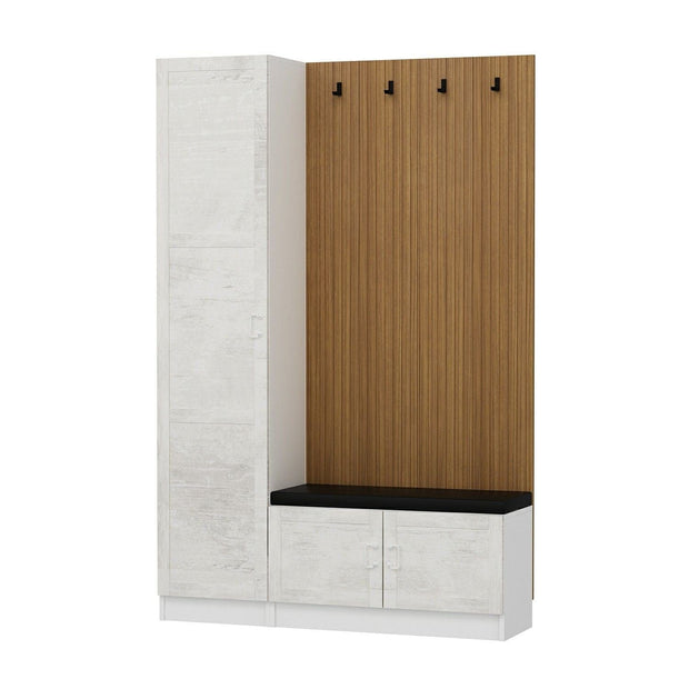 Armadio da ingresso con 3 ante Noah 8304 Bianco (5)