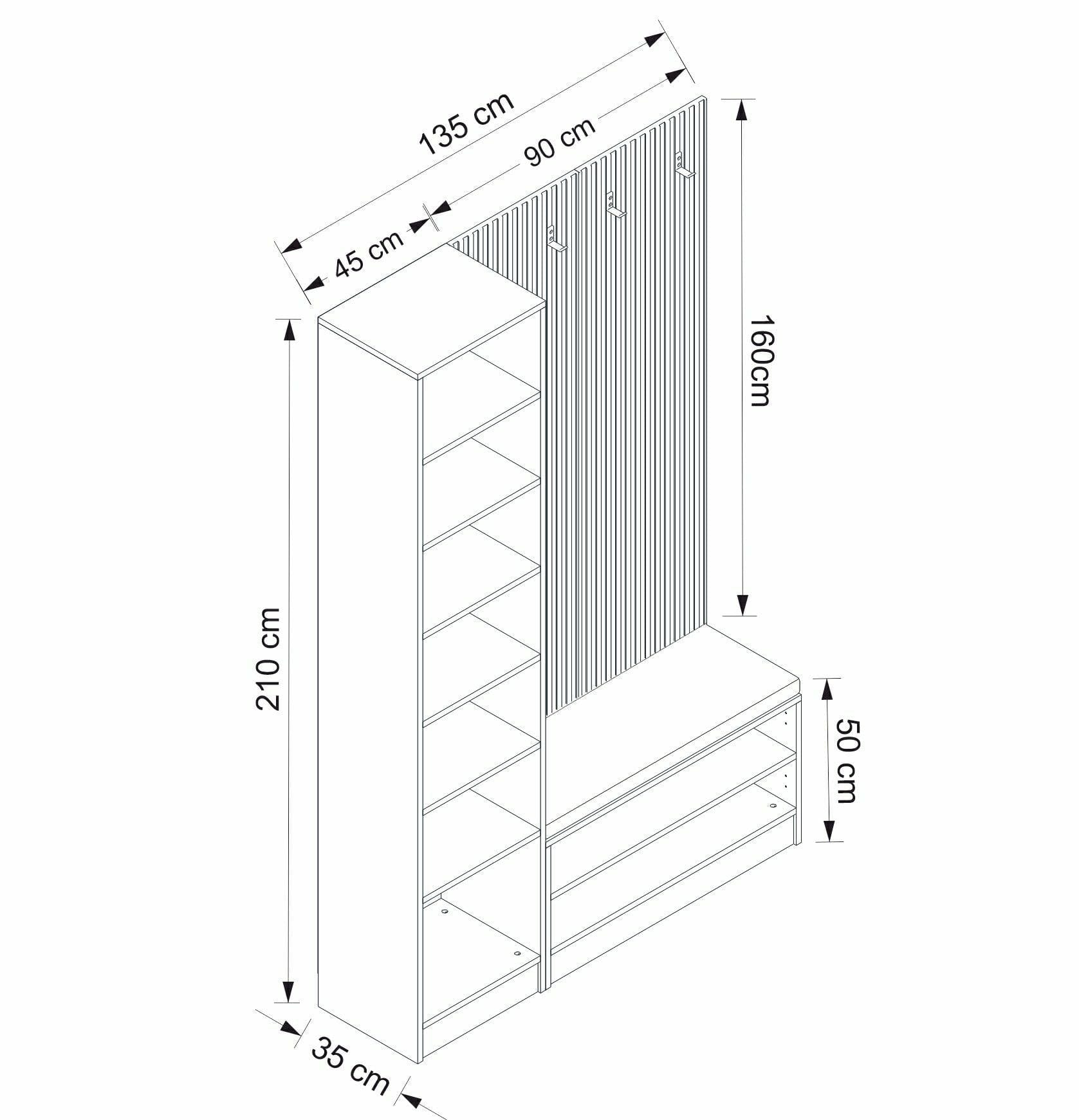 Armadio da ingresso con 3 ante Noah 8304 Bianco (7)