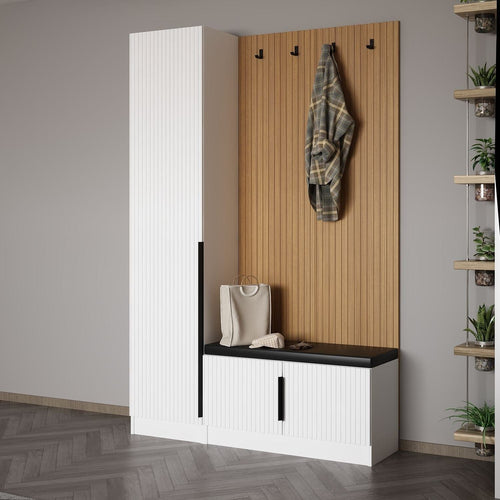Armadio da ingresso con 3 ante Noah 8324 Bianco (1)