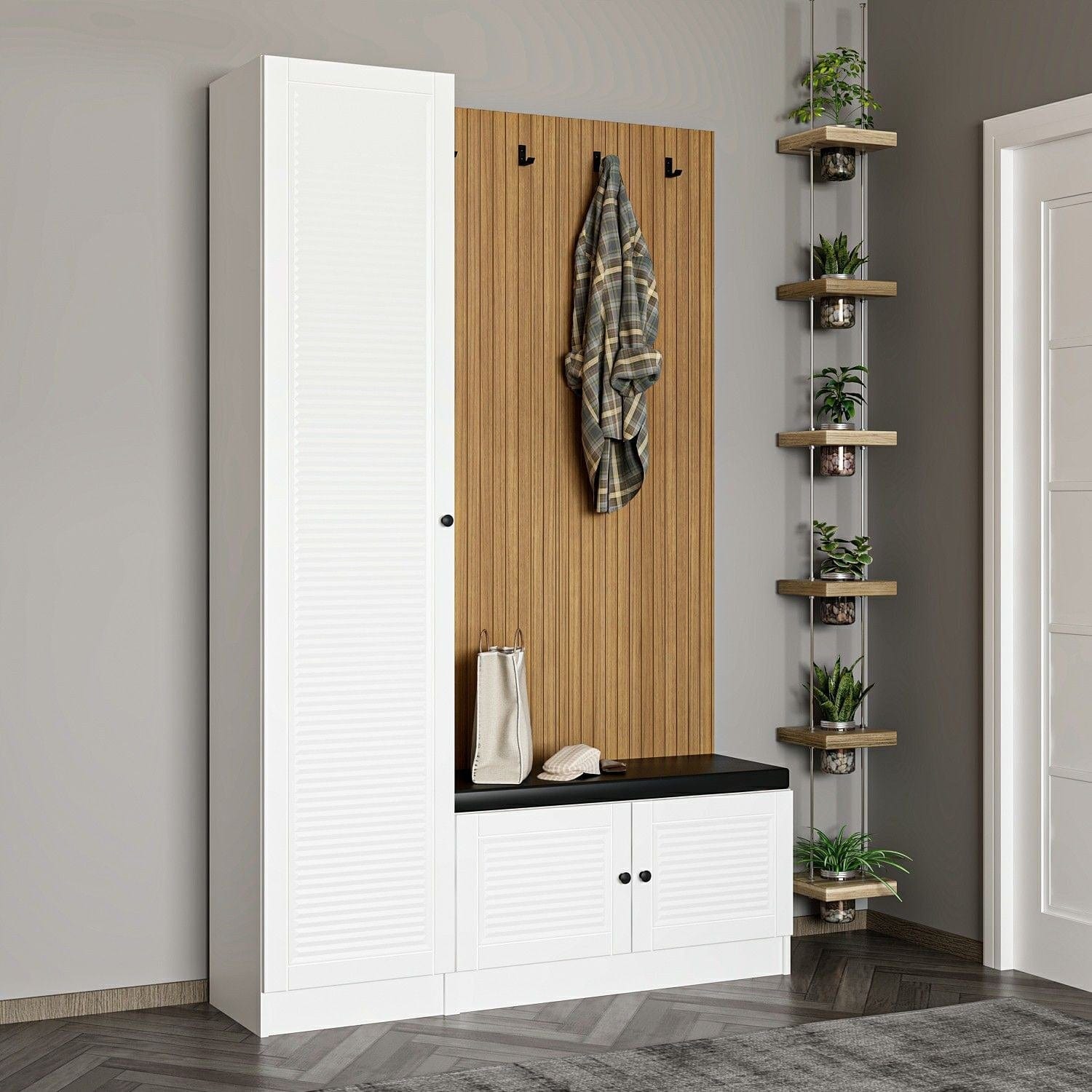 Armadio da ingresso con 3 ante Noah 8452 Bianco